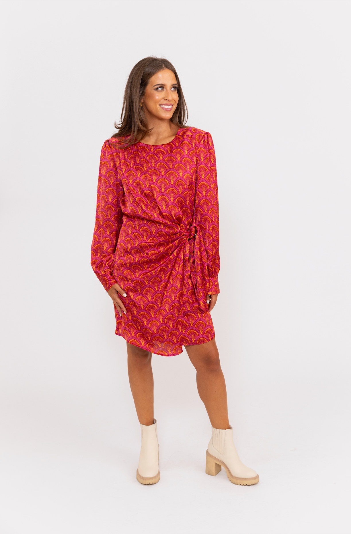 Karlie Fan Floral Wrap Dress
