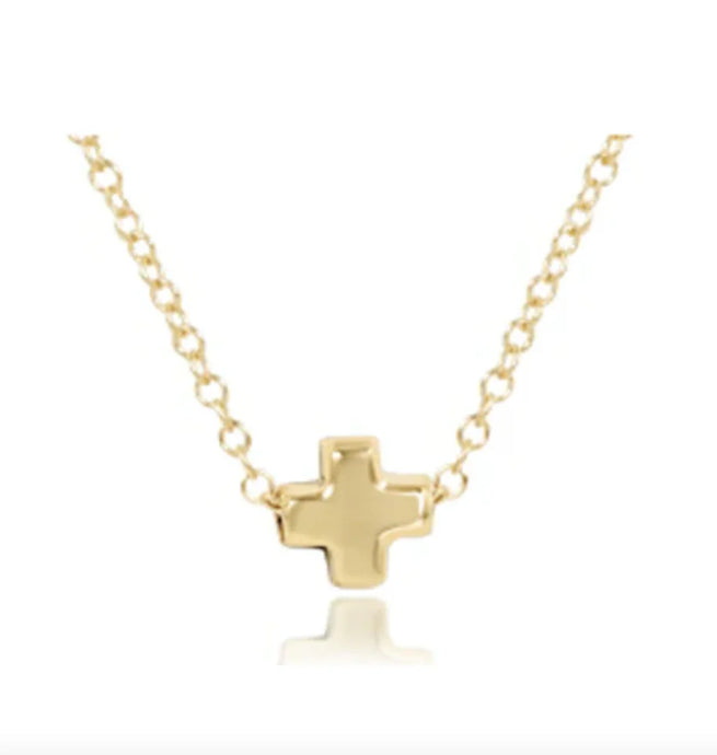 enewton 16” Necklace Gold - Signature Cross Small Gold