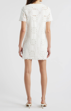 Load image into Gallery viewer, Zoe and Claire Short Sleeve Punch Out Dress | White