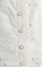 Load image into Gallery viewer, Zoe and Claire Short Sleeve Punch Out Dress | White