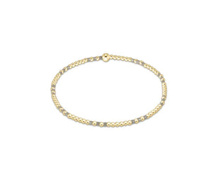enewton Hope Joy Pattern 2mm Bead Bracelet - Taupe With A Twist
