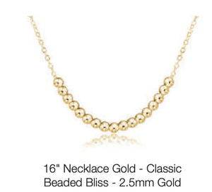 enewton 16" Necklace Gold - Classic Beaded Bliss - 2.5mm Gold