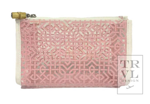 TRVL Lattice Pouch | Pink Clear