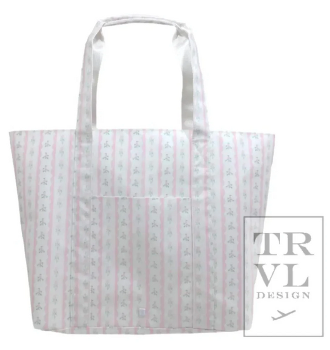 TRVL Jumbo Tote X-Large | Ribbon Floral Pink