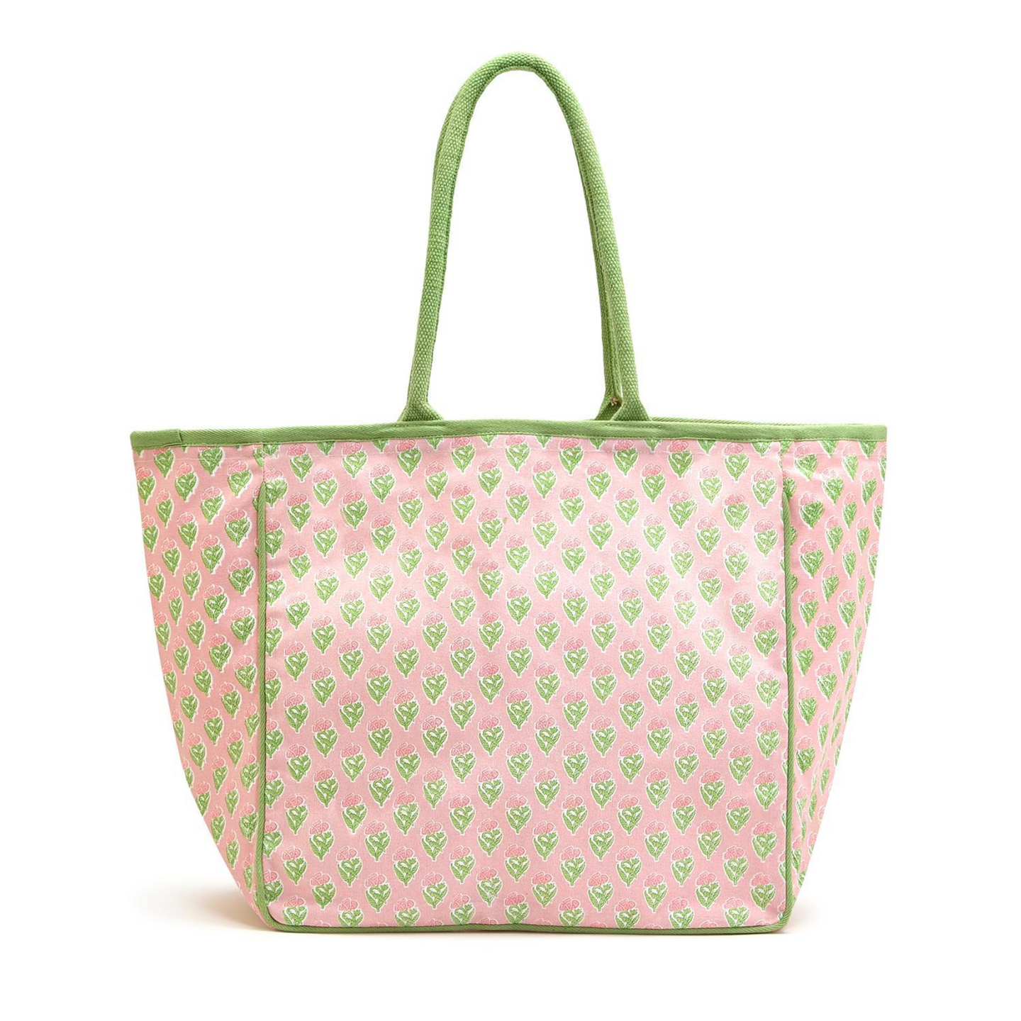 Floral Block Print Tote Bag