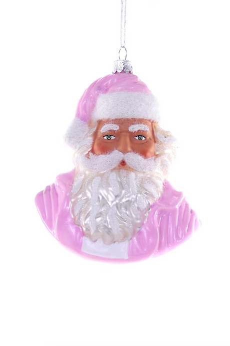 Pink Vintage Santa Ornament