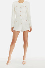 Load image into Gallery viewer, Amanda Uprichard Fallon Romper | White/Gold