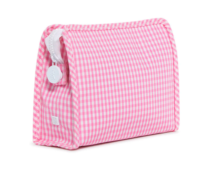 TRVL Medium Roadie | Gingham Pink