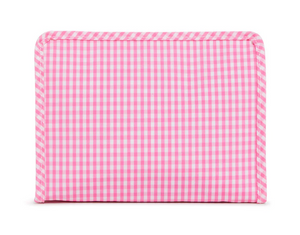 TRVL Medium Roadie | Gingham Pink