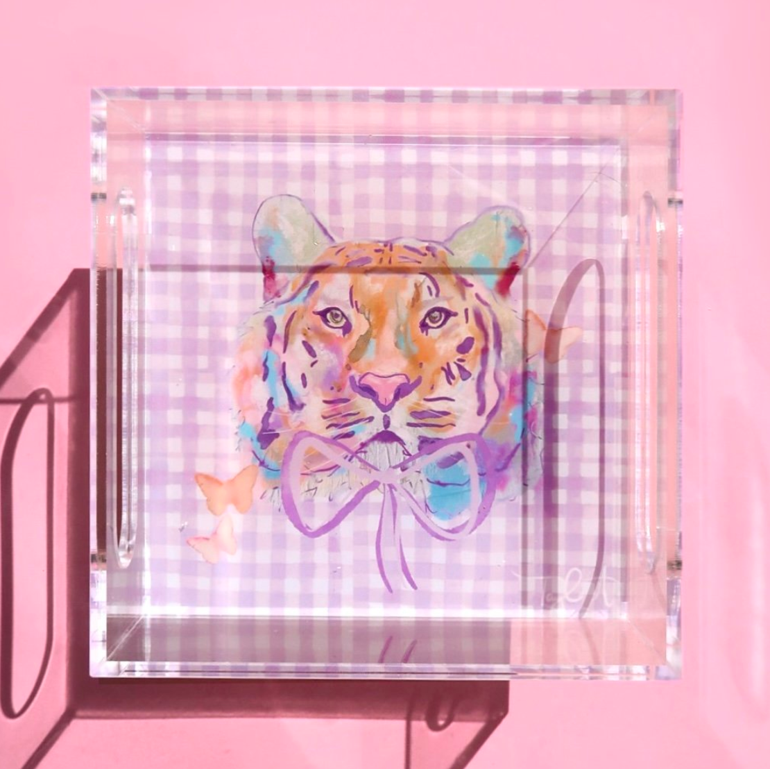Taylor A Designs Clemson Acrylic Tray