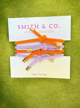Load image into Gallery viewer, Smith &amp; Co Hair Tie Set | Purple Orange