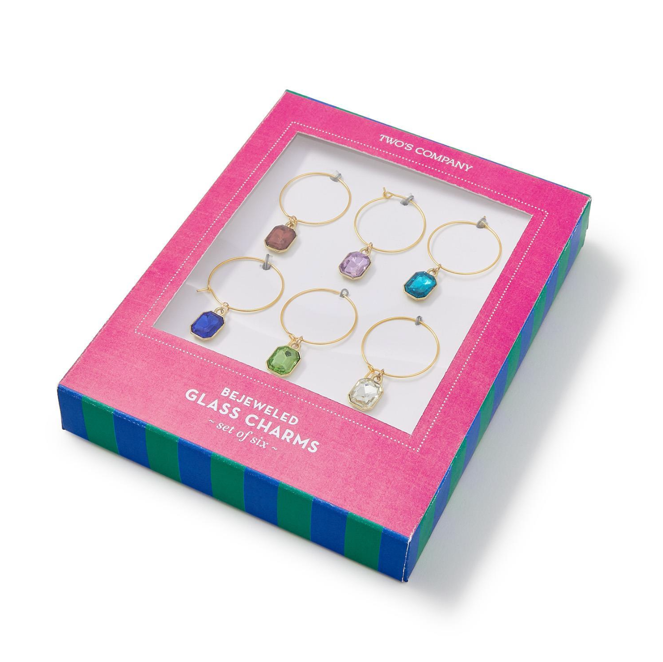 Bejeweled Wine Glass Charm Set