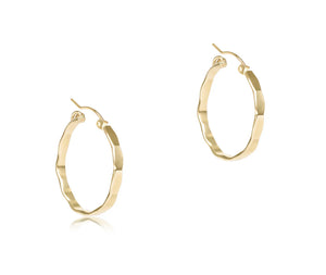 enewton Scalloped Round Gold 1.25" Hoop - Smooth