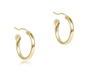 enewton Round Gold 0.5" Hoop - Smooth