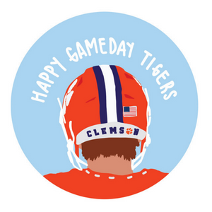 Happy Game Day Tigers Button
