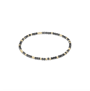 enewton Hope Unwritten Silver Faceted Hematite 2mm Bead Bracelet