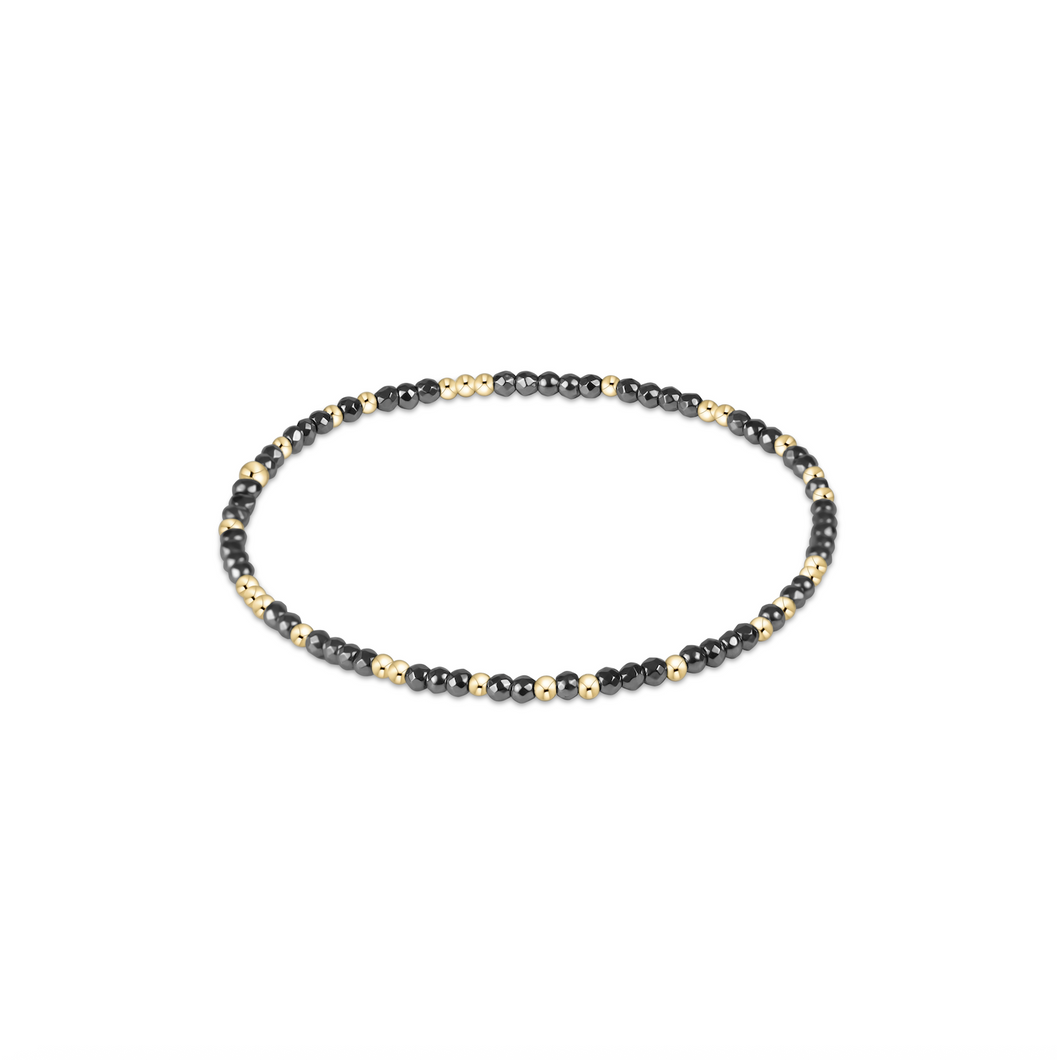 enewton Hope Unwritten Silver Faceted Hematite 2mm Bead Bracelet