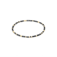 enewton Hope Unwritten Silver Faceted Hematite 2mm Bead Bracelet