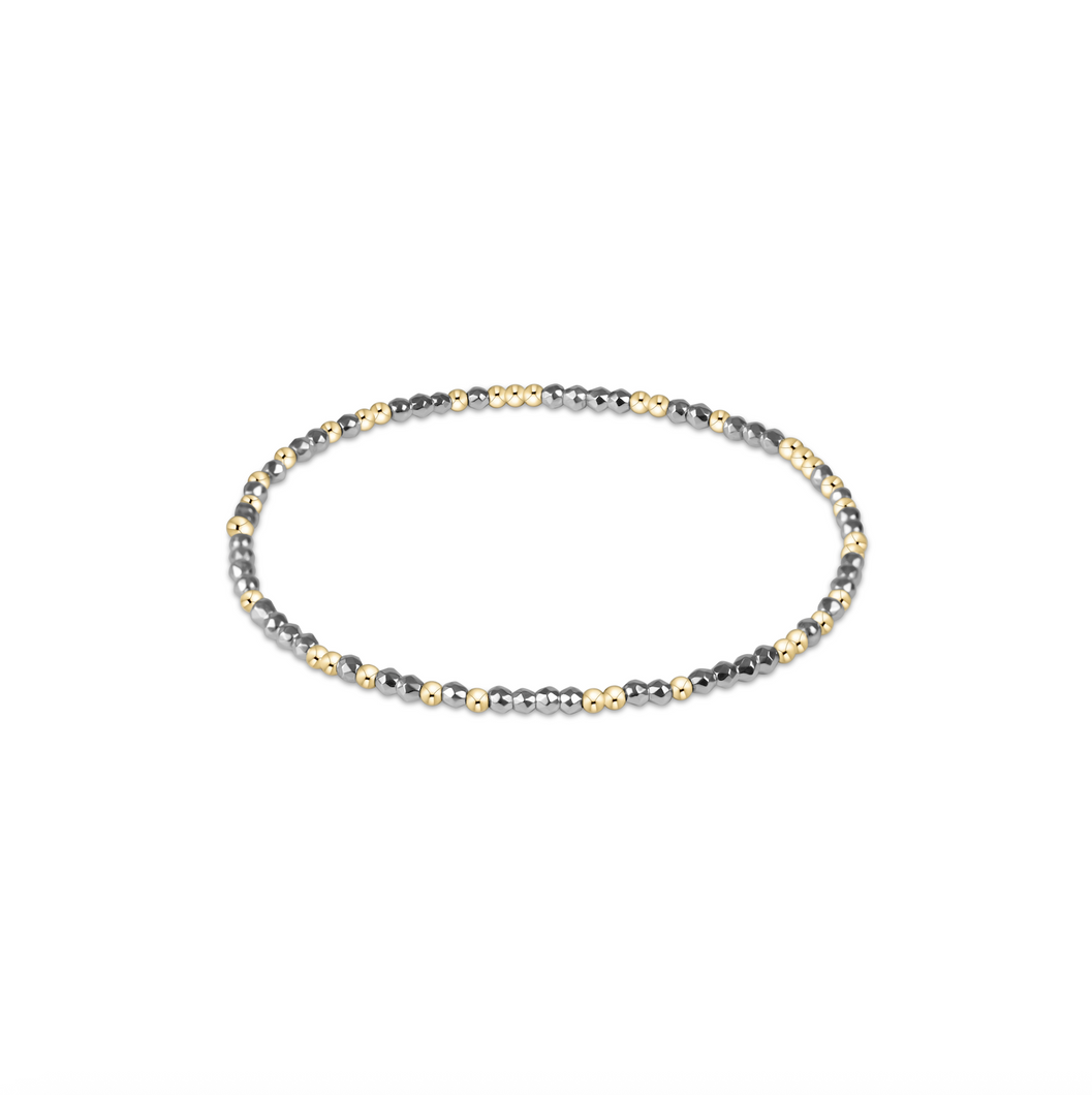 enewton Hope Unwritten Bright Silver Faceted Hematite 2mm Bead Bracelet