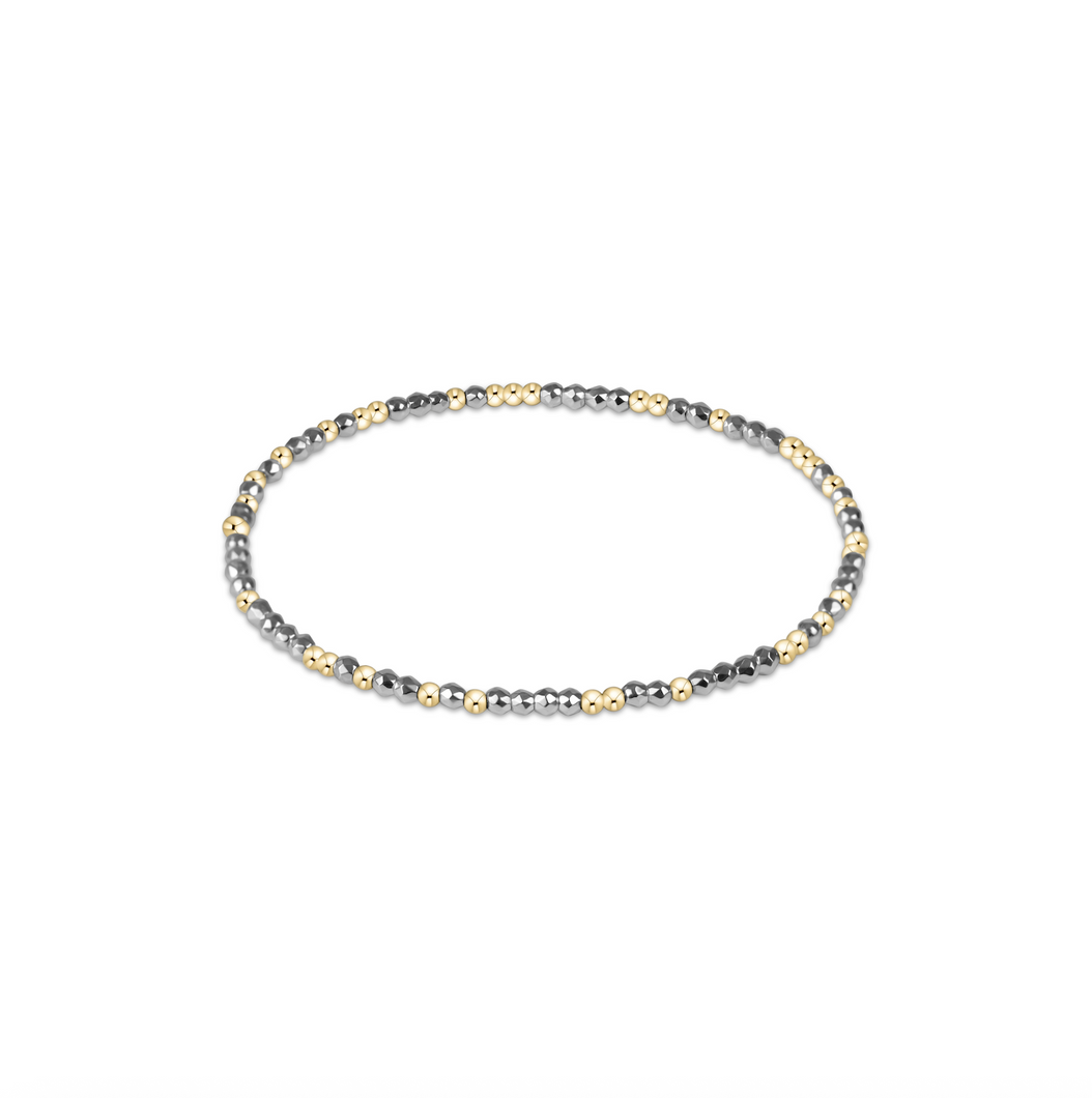 enewton Extends - Hope Unwritten Bright Silver Faceted Hematite 2mm Bead Bracelet