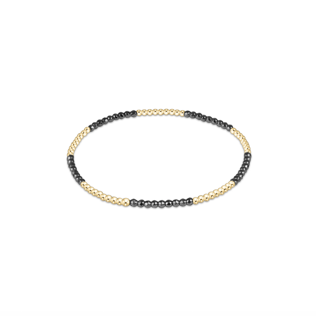 enewton Blissful Pattern 2mm Bead Bracelet - Silver Faceted Hematite