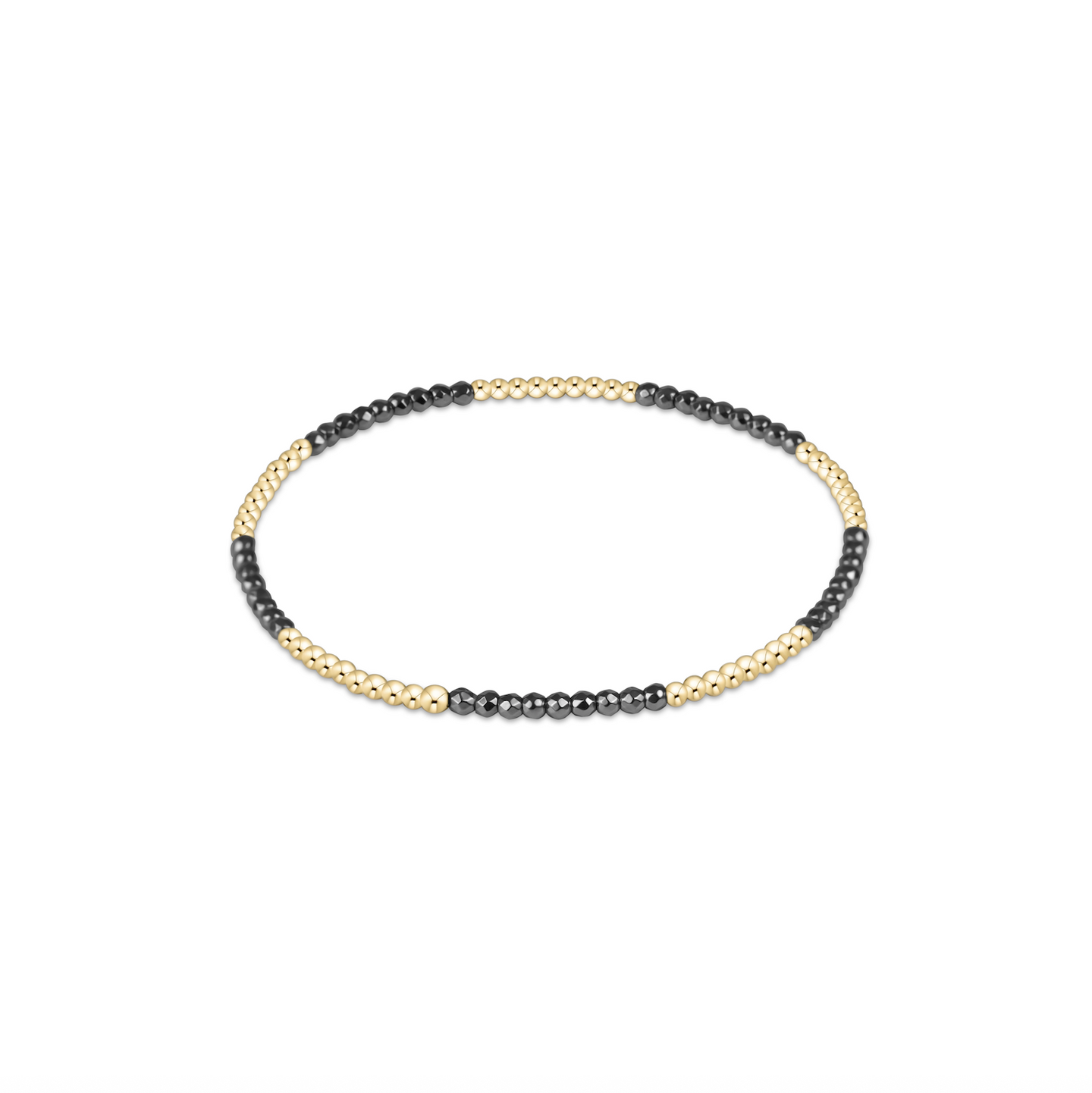 enewton Blissful Pattern 2mm Bead Bracelet - Silver Faceted Hematite