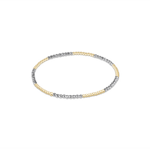 enewton Blissful Pattern 2mm Bead Bracelet - Bright Silver Faceted Hematite