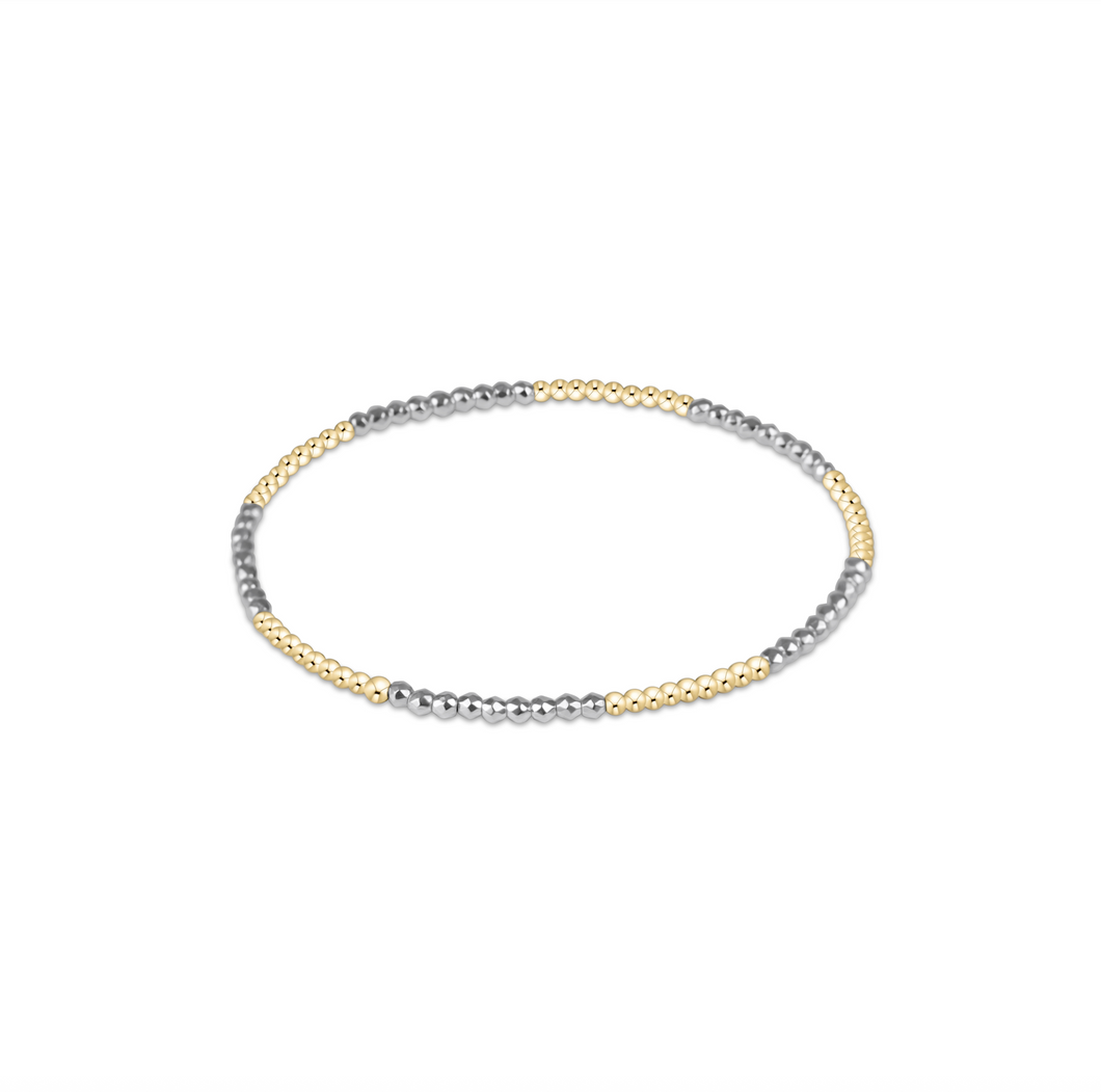 enewton Blissful Pattern 2mm Bead Bracelet - Bright Silver Faceted Hematite