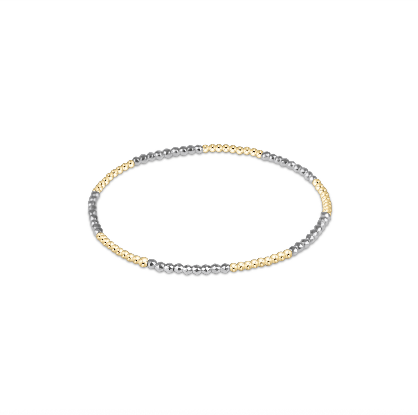 enewton Blissful Pattern 2mm Bead Bracelet - Bright Silver Faceted Hematite
