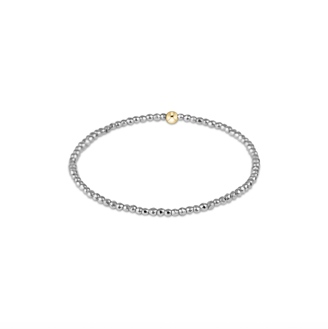 enewton Silver Faceted Hematite 2mm Bead Bracelet