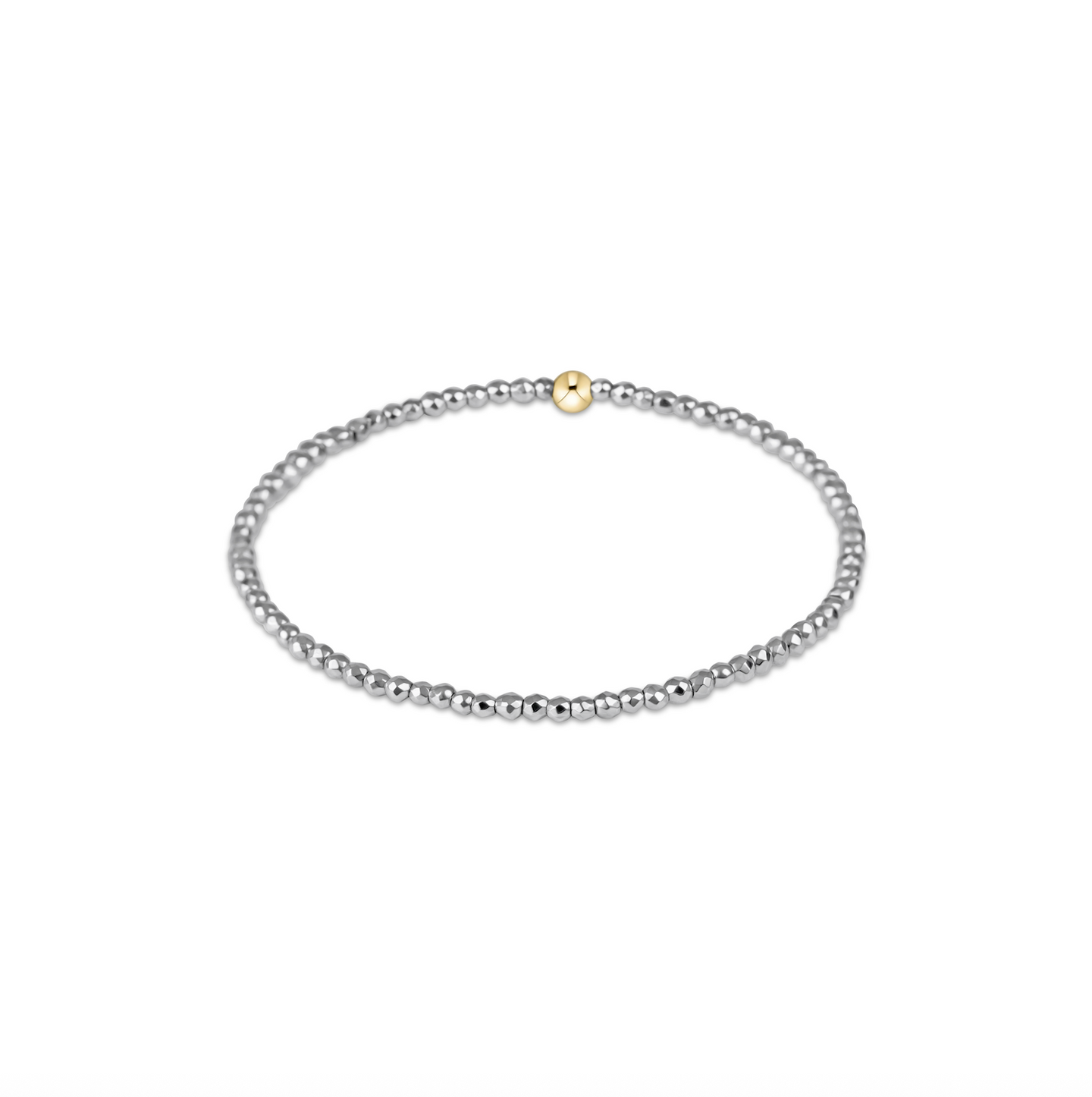 enewton Silver Faceted Hematite 2mm Bead Bracelet