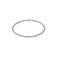 enewton Silver Faceted Hematite 2mm Bead Bracelet