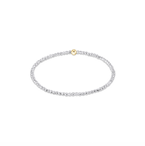 enewton Bright Silver Faceted Hematite 2mm Bead Bracelet