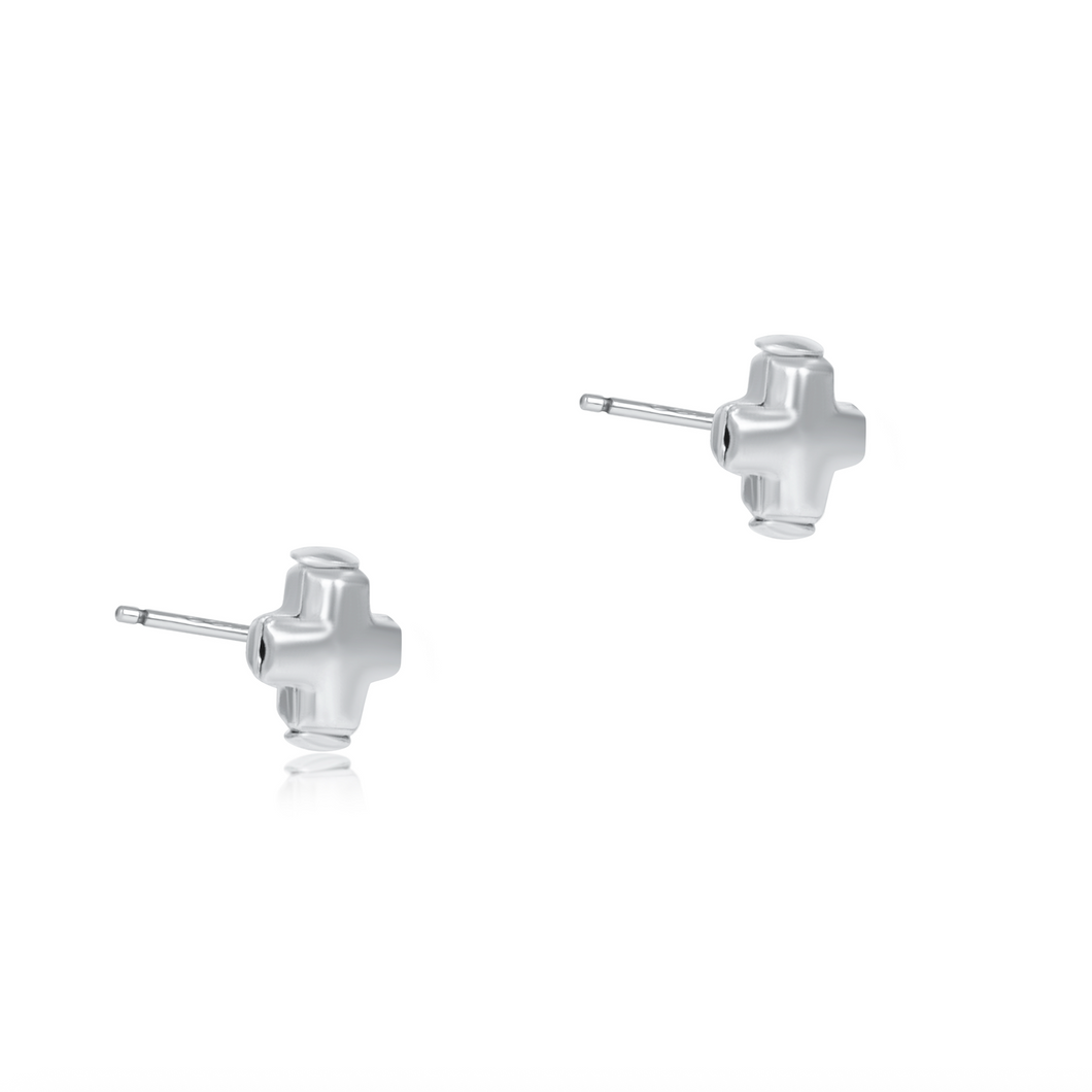enewton Signature Cross Small Sterling Stud - Sterling