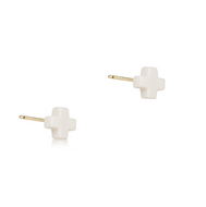enewton Signature Cross Small Stud - Off-White