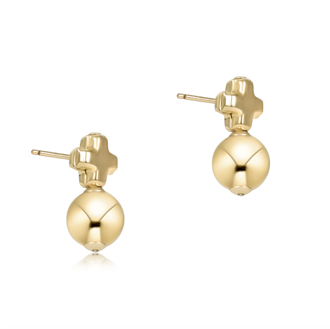 enewton Signature Cross Small Gold Stud - Classic Gold