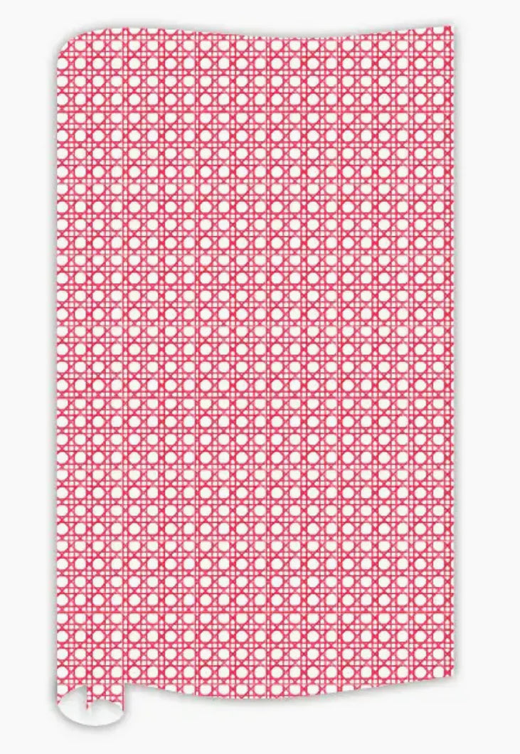 Red Cane Trellis Wrapping Paper