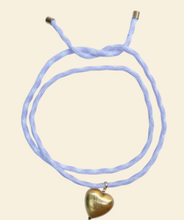 Load image into Gallery viewer, Purple Tie Heart Necklace