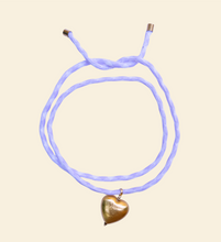Load image into Gallery viewer, Purple Tie Heart Necklace