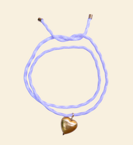Purple Tie Heart Necklace