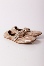 Load image into Gallery viewer, Free People Gemini Ballet Flat In Champagne Metallic