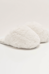 Free People Snowball Slipper in Snow Faux Fur