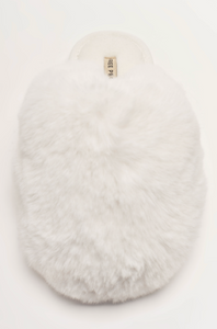 Free People Snowball Slipper in Snow Faux Fur
