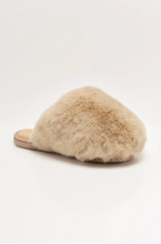 Load image into Gallery viewer, Free People Snowball Slipper in Taupe Faux Fur