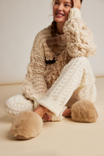 Load image into Gallery viewer, Free People Snowball Slipper in Taupe Faux Fur