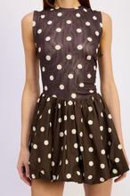 Load image into Gallery viewer, En Saison Lainey Mixed Media Mini Romper | Brown Ivory