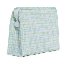 Load image into Gallery viewer, TRVL Roadie Large Zip Pouch | Classic Plaid Green