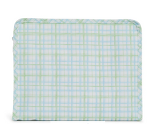 Load image into Gallery viewer, TRVL Roadie Large Zip Pouch | Classic Plaid Green