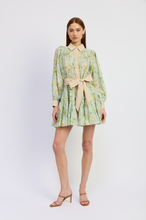 Load image into Gallery viewer, En Saison Rylee Mini Dress | Blue Mustard Ivory