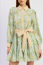 Load image into Gallery viewer, En Saison Rylee Mini Dress | Blue Mustard Ivory